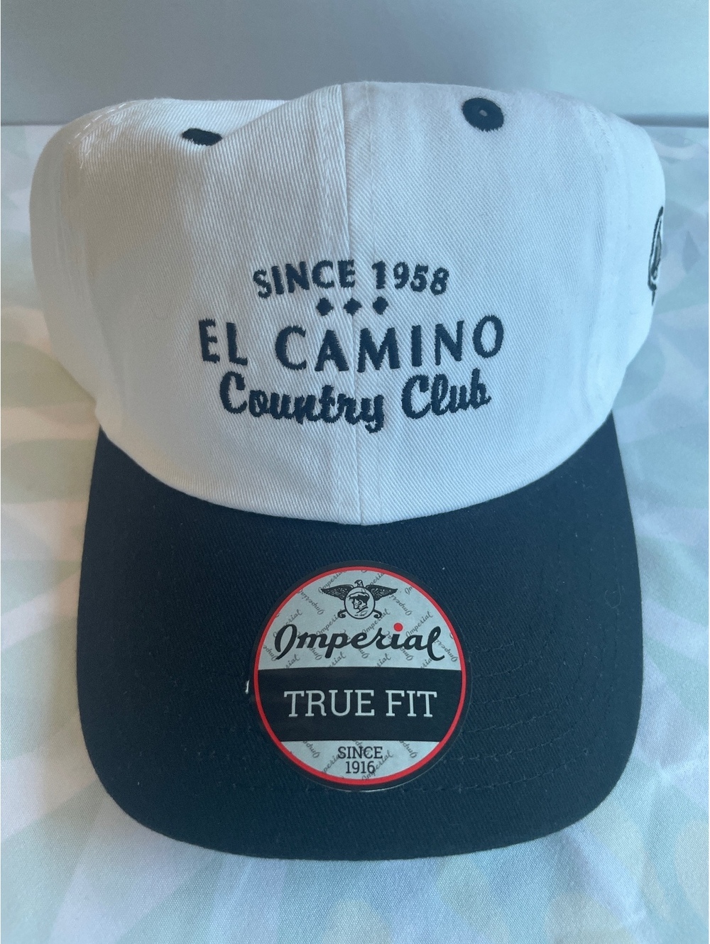 Imperial El Camino Country Club Hat White Black Golf Cap Preppy Golfcore Dadcore